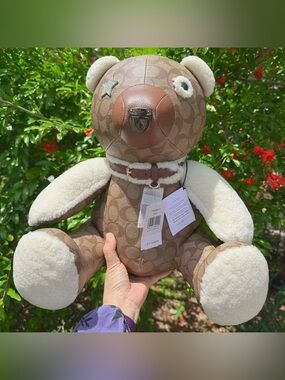 NWT COACH Bear In Signature Canvas F75528